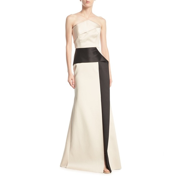 Roland Mouret Color Block Asymmetric Long Dress - Picture 2 of 13